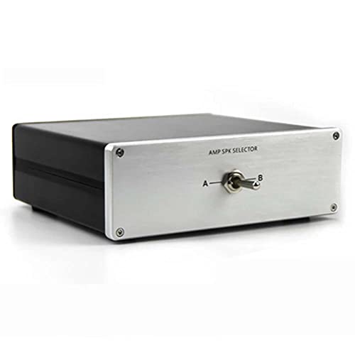 LeTkingok Amplificador Conmutador de Audio Conmutador de Sonido Para 1 Amplificador 2 Altavoces o 2 Amplificadores 1 Altavoz