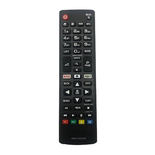 Mando A Distancia para LG Smart TV AKB75095308 AKB75375608, Mando A Distancia LG Smart TV Apto para Mando a Distancia Universal LG con Netflix Amazon Buttons-Uso Directo, Sin Necesidad de Configurar