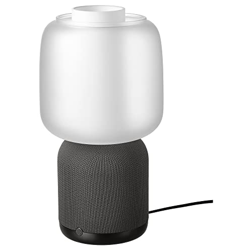 Ikea SYMFONISK - LÃ¡mpara de altavoz con Wi-Fi, pantalla de cristal, color negro y blanco