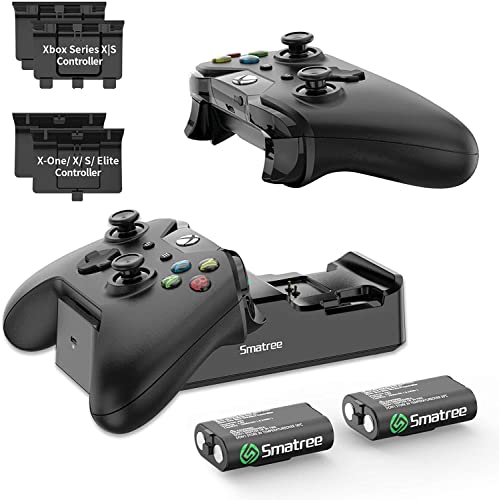 Smatree - EstaciÃ³n de Carga para Mando Xbox One,BaterÃ­as para Mando Xbox One con Cargador de Doble Canal para Mando inalÃ¡mbrico Xbox One/Xbox One S/Xbox One/Xbox Series X/Xbox Series S Elite