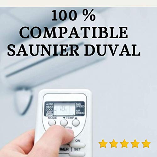 Mando SAUNIER Duval - Mando a Distancia Compatible 100% con Aire Acondicionado SAUNIER Duval. Entrega en 24-48 Horas. MANDO COMPATIBLE