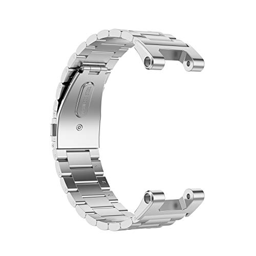 Tencloud Correas compatibles con Amazfit T-Rex Pro, correa de metal de acero inoxidable de repuesto para reloj inteligente T-Rex Pro/T-Rex (plateado)