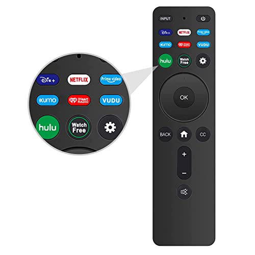 Mando de repuesto universal XRT260 para todos los televisores inteligentes Vizio con botones de acceso directo Disney, Netflix, Prime Video, Hulu, XUMO, VEDU, iHeart Radio y mÃ¡s.
