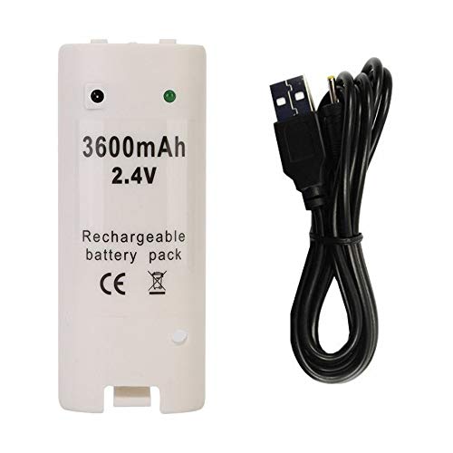 BaterÃ­a Recargable para Mando Remote Wii Blanco Capacidad 3600mAh, REY