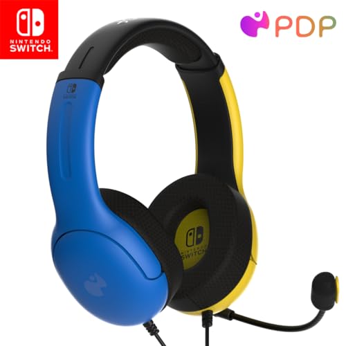PDP LVL40 Auriculares estÃ©reo Nintendo Switch, Amarillo y Azul [Amazon Exclusive]