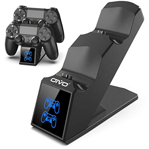 OIVO Cargador Mando PS4, EstaciÃ³n de RÃ¡pida Carga de 1,8 Horas para inalambrica Mando PS4, Base de Carga para Sony Mando Playstation 4