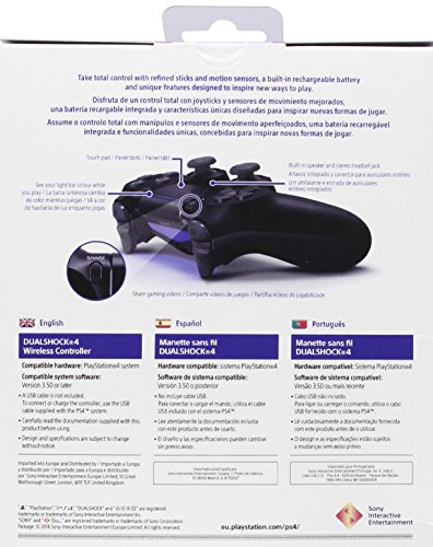 Playstation Sony - Dualshock 4 V2 Mando InalÃ¡mbrico, Color Negro V2 (PS4)