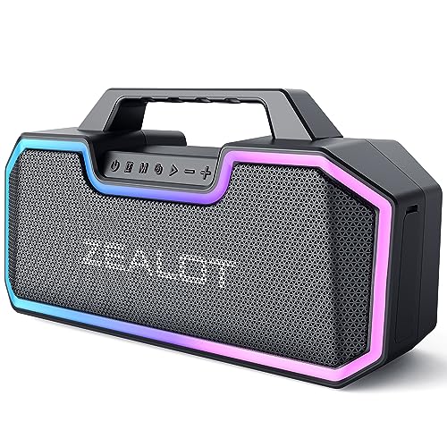 Zealot Altavoz Bluetooth Grande con Luz LED 60W de Potencia con Super Bass, Altavoces InalÃ¡mbricos 14400mah BaterÃ­a Power Bank, AutonomÃ­a de 40 Horas, Bluetooth 5.0 y IP67 Impermeable(Negro)