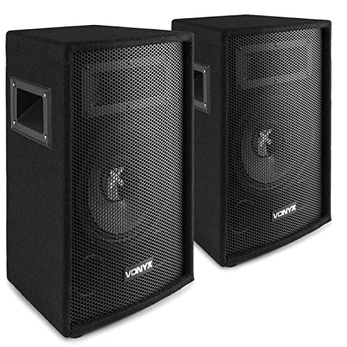 Vonyx SL6 PA Pareja de Altavoces de 6 Pulgadas 150 Watts, Altavoces pasivos de 2 vías para DJ, Música, Megafonía, Presentaciones, Discursos, Uso doméstico y/o Profesional