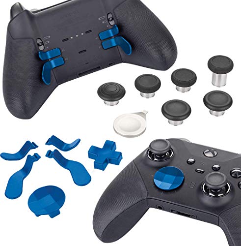 Elite Series 2 Controller Replacement Part Custom Accessory Kit (Xbox One, Xbox Series X), Blue